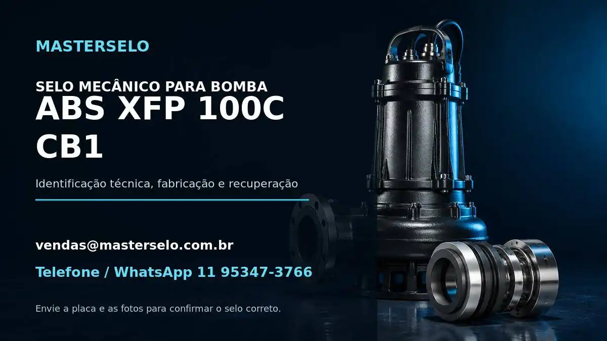 Imagem do modelo de bomba ABS XFP 100C CB1 usada na identificação do selo mecânico
