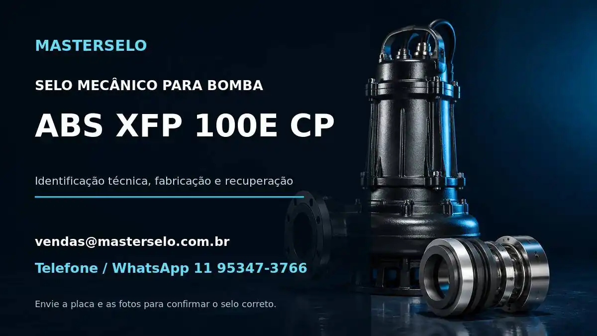 Imagem do modelo de bomba ABS XFP 100E CP usada na identificação do selo mecânico