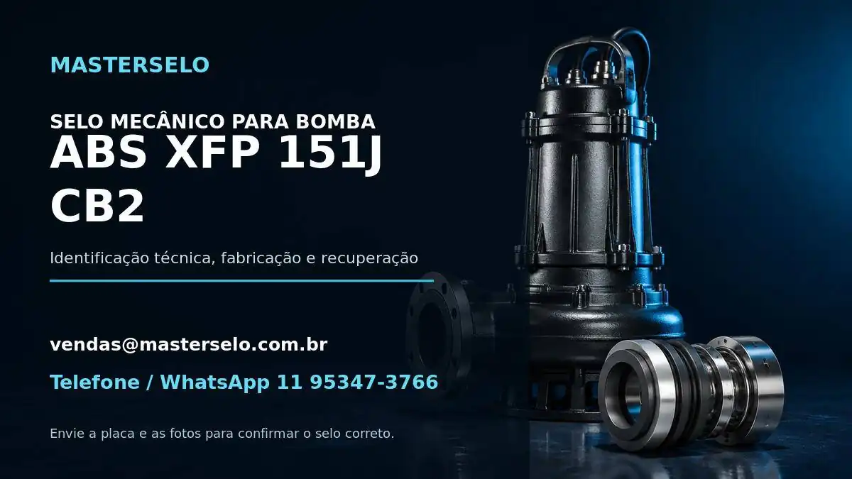 Imagem do modelo de bomba ABS XFP 151J CB2 usada na identificação do selo mecânico