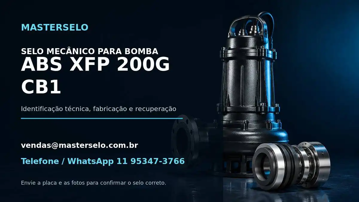 Imagem do modelo de bomba ABS XFP 200G CB1 usada na identificação do selo mecânico