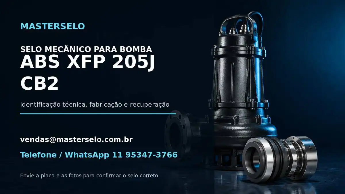 Imagem do modelo de bomba ABS XFP 205J CB2 usada na identificação do selo mecânico