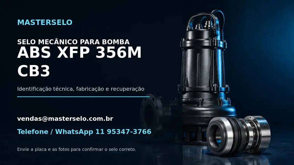 Imagem do modelo de bomba ABS XFP 356M CB3 usada na identificação do selo mecânico