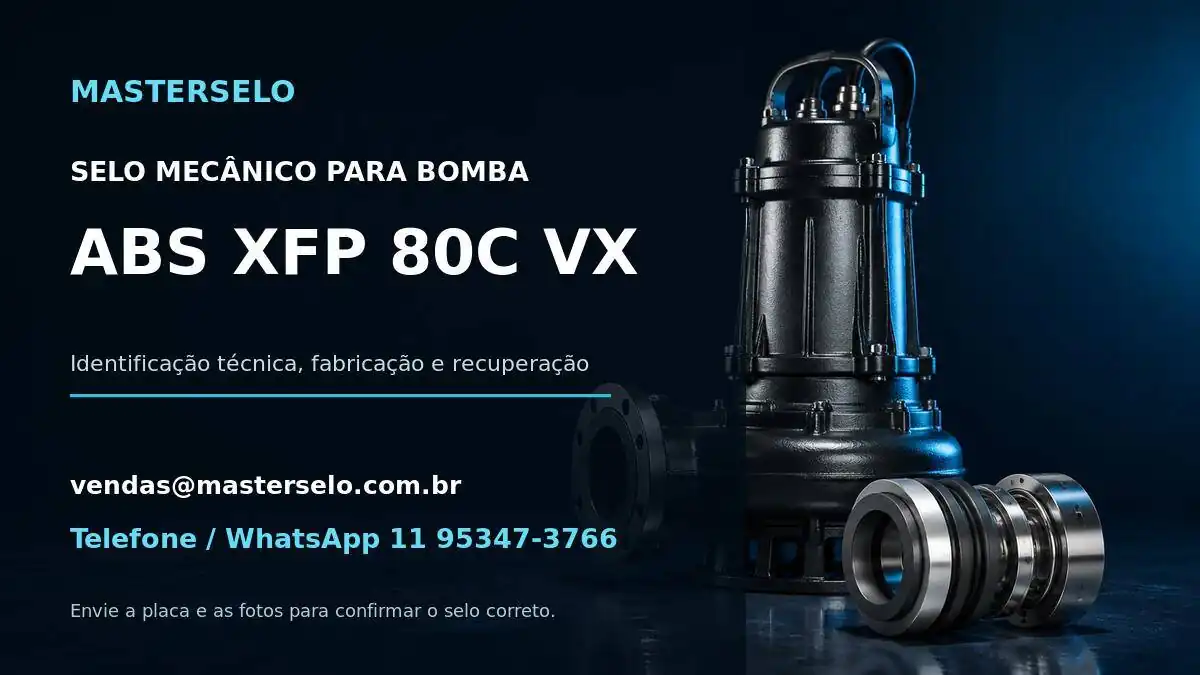 Imagem do modelo de bomba ABS XFP 80C VX usada na identificação do selo mecânico