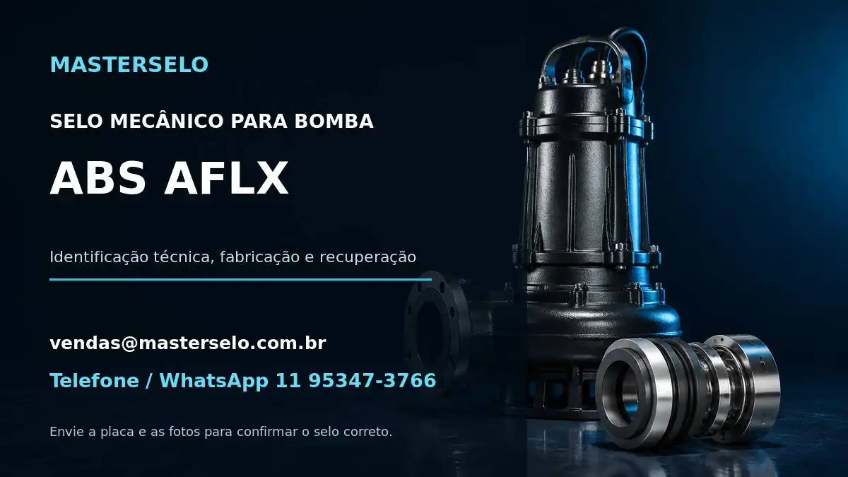 Imagem do modelo de bomba ABS AFLX usada na identificação do selo mecânico
