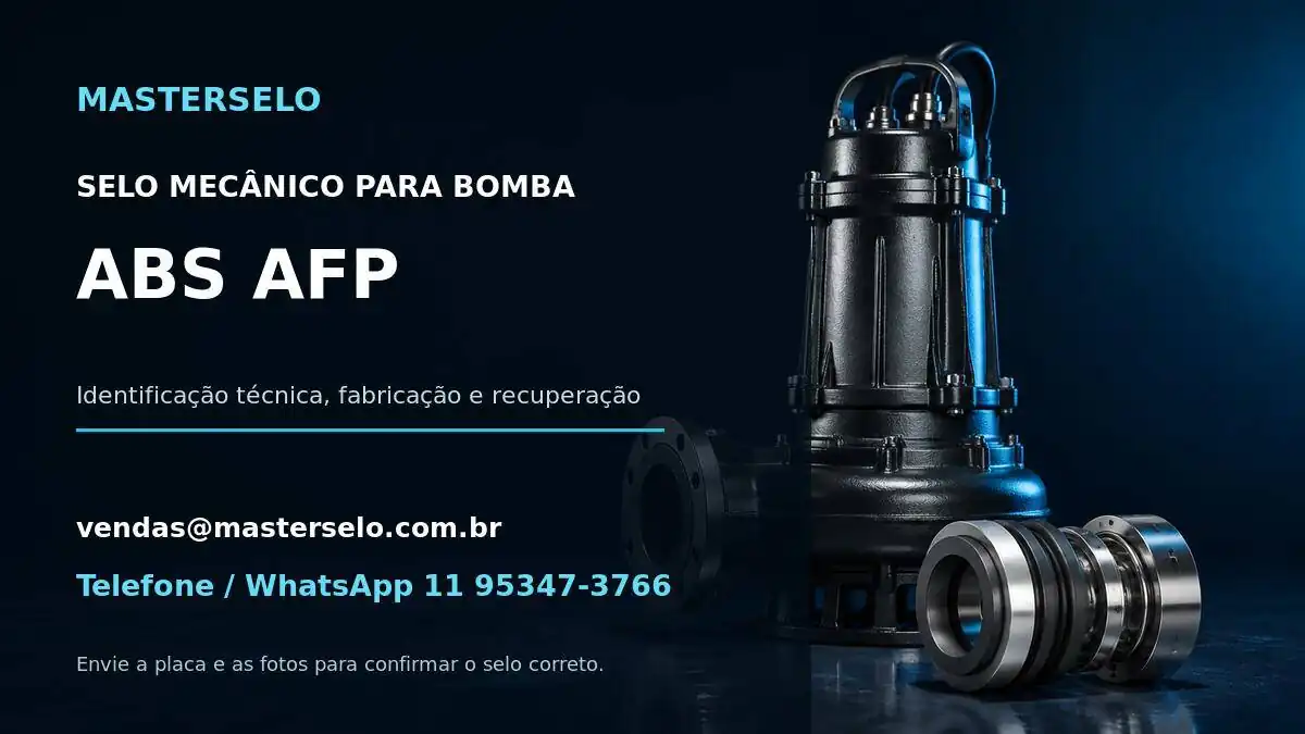 Imagem do modelo de bomba ABS AFP usada na identificação do selo mecânico