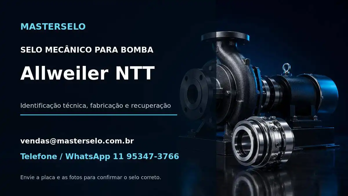 Imagem do modelo de bomba Allweiler NTT usada na identificação do selo mecânico