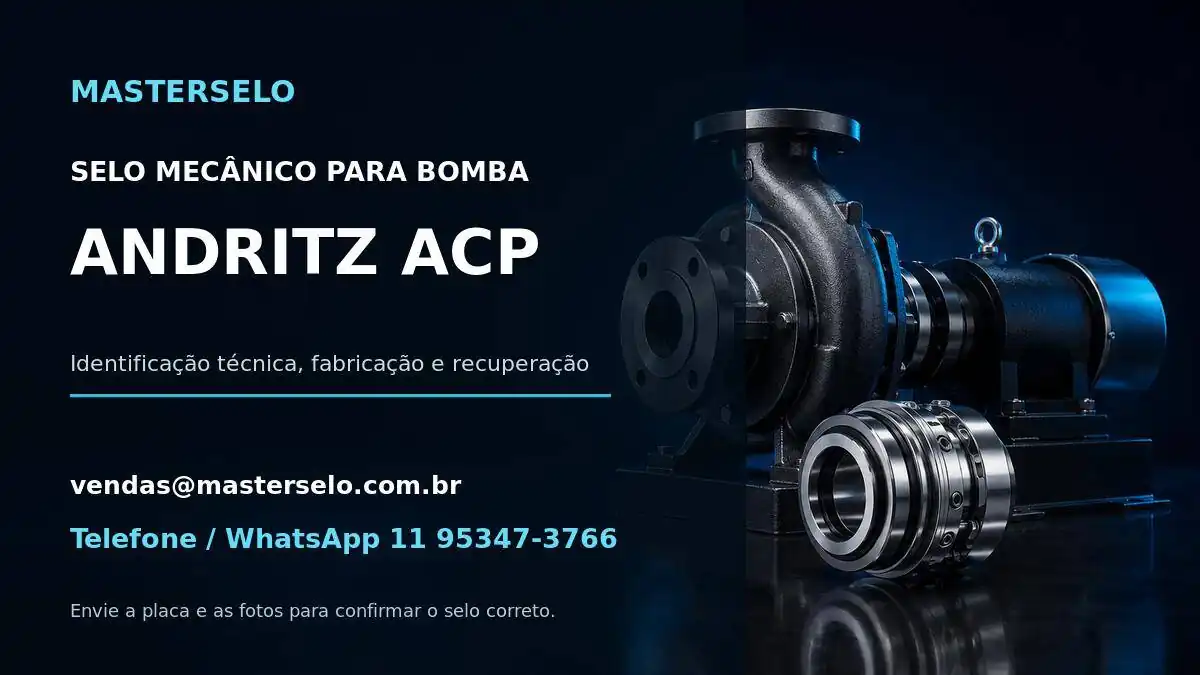 Imagem do modelo de bomba ANDRITZ ACP usada na identificação do selo mecânico