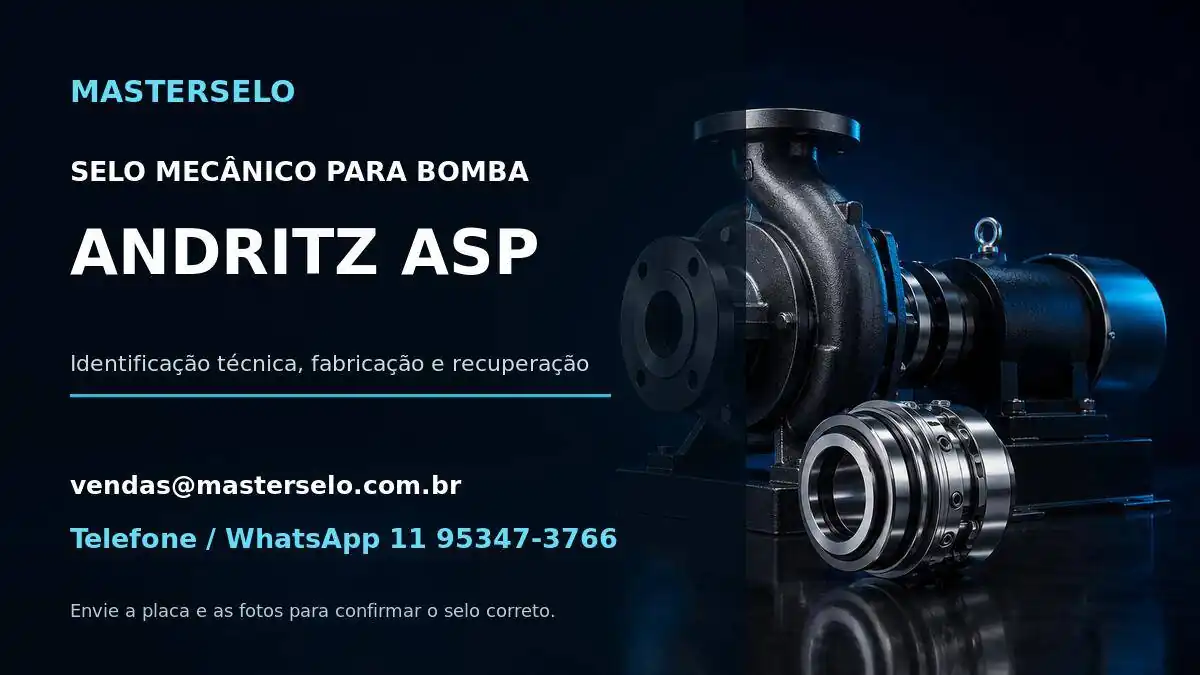 Imagem do modelo de bomba ANDRITZ ASP usada na identificação do selo mecânico
