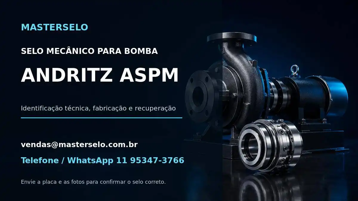 Imagem do modelo de bomba ANDRITZ ASPM usada na identificação do selo mecânico