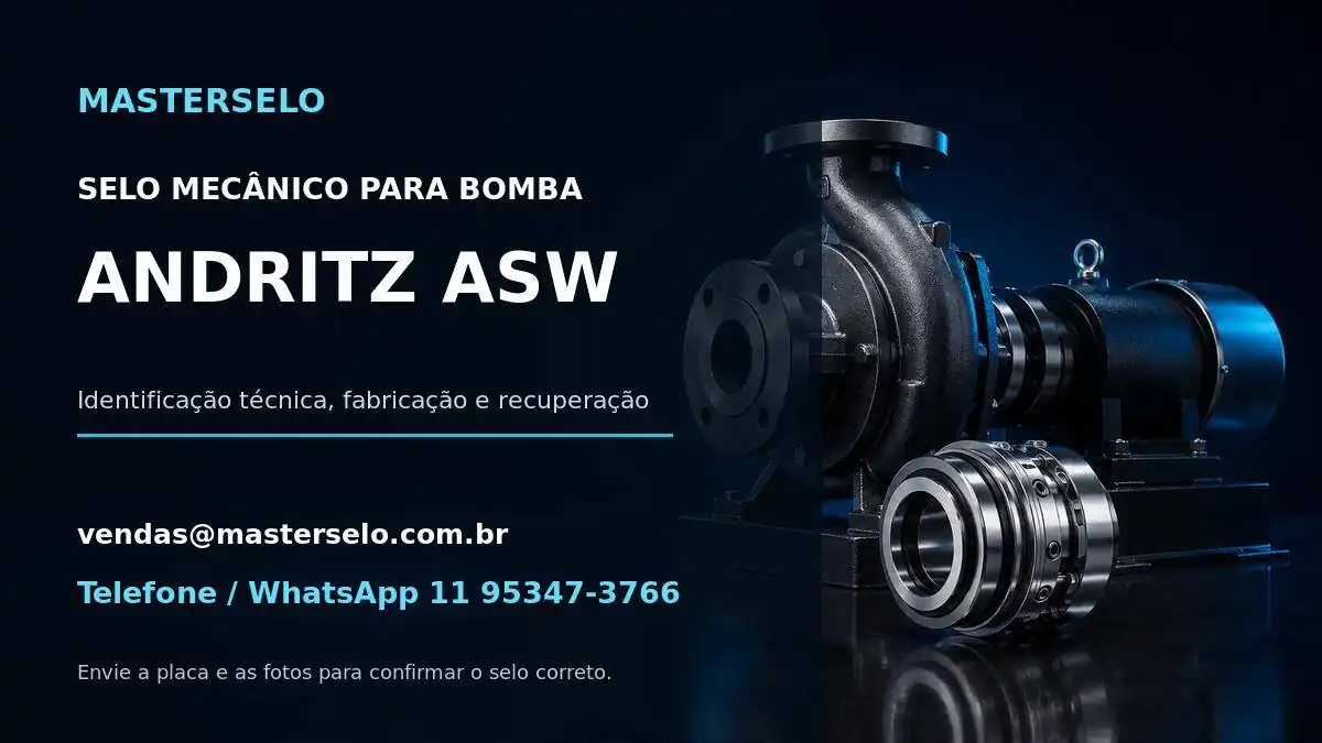 Imagem do modelo de bomba ANDRITZ ASW usada na identificação do selo mecânico