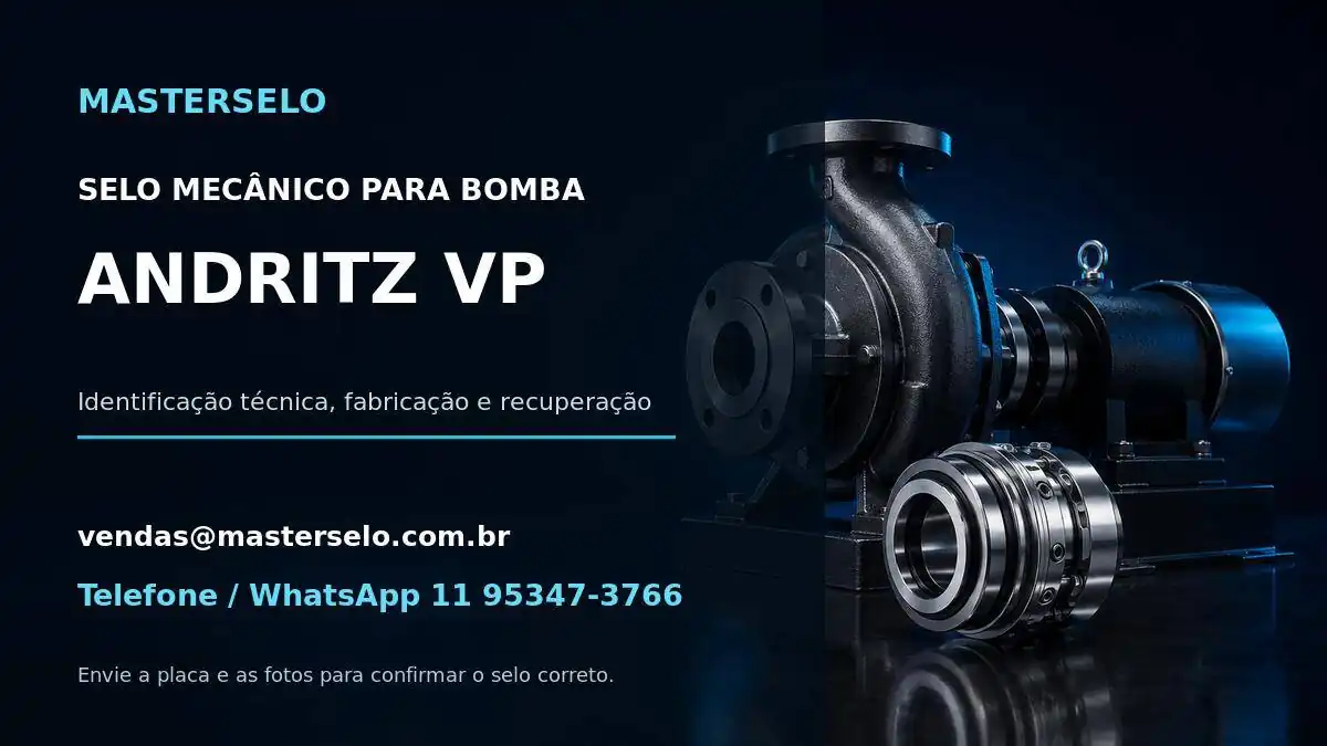 Imagem do modelo de bomba ANDRITZ VP usada na identificação do selo mecânico