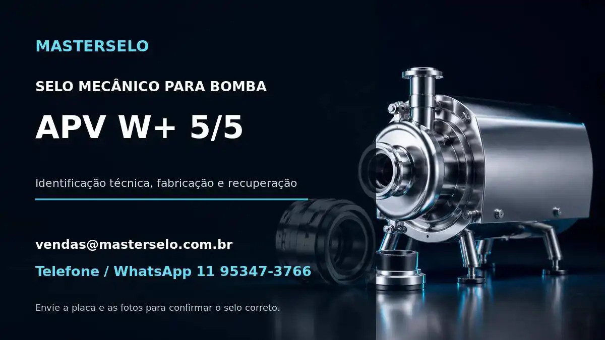 Imagem do modelo de bomba APV W+ 5/5 usada na identificação do selo mecânico