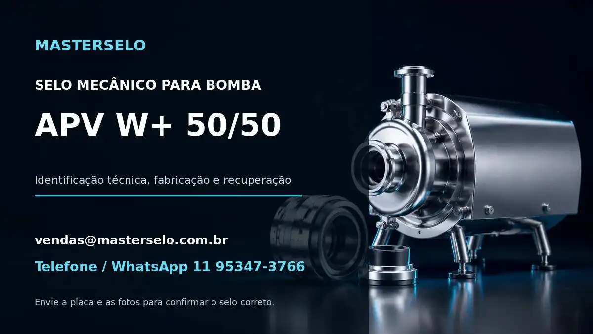 Imagem do modelo de bomba APV W+ 50/50 usada na identificação do selo mecânico