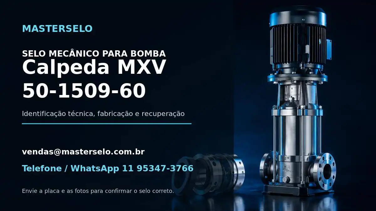 Imagem do modelo de bomba Calpeda MXV 50-1509-60 usada na identificação do selo mecânico