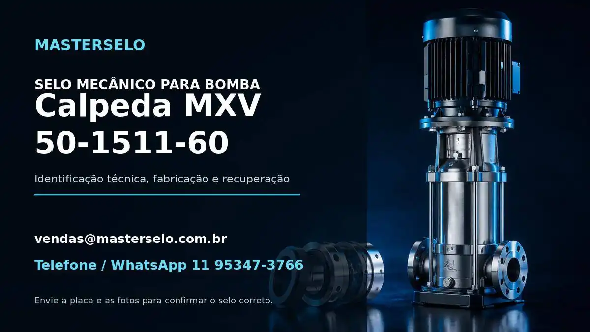 Imagem do modelo de bomba Calpeda MXV 50-1511-60 usada na identificação do selo mecânico