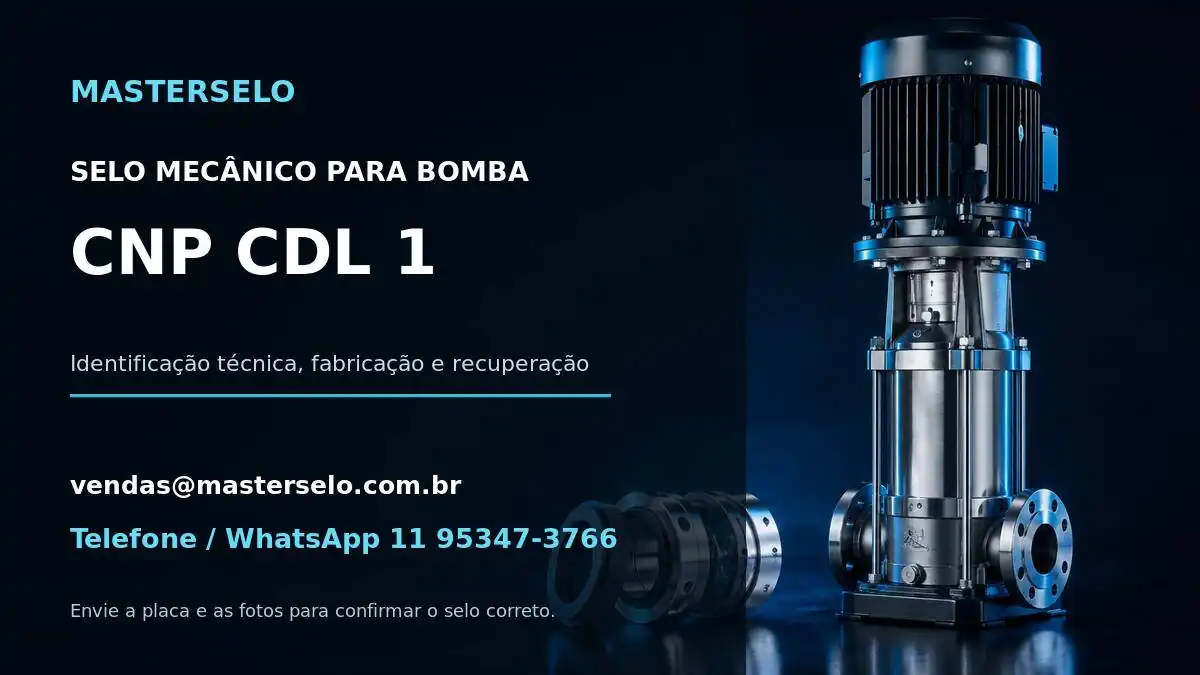 Imagem do modelo de bomba CNP CDL 1 usada na identificação do selo mecânico