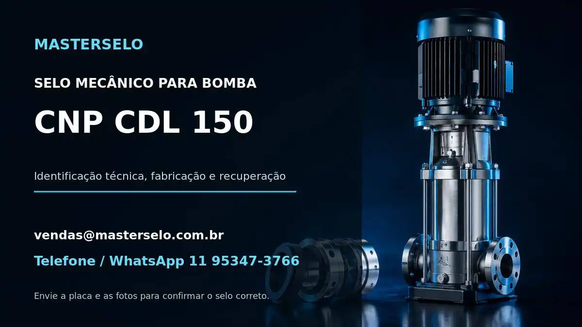 Imagem do modelo de bomba CNP CDL 150 usada na identificação do selo mecânico