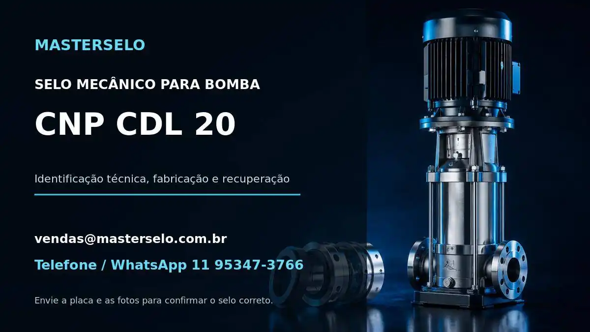 Imagem do modelo de bomba CNP CDL 20 usada na identificação do selo mecânico