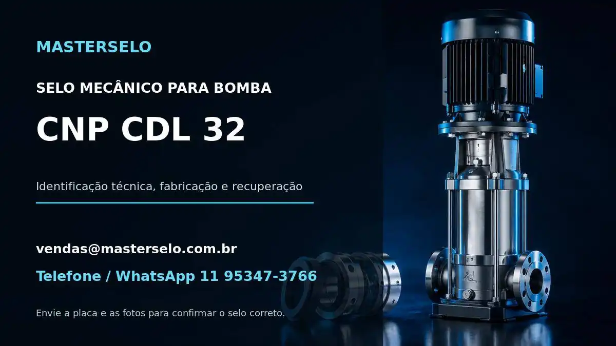 Imagem do modelo de bomba CNP CDL 32 usada na identificação do selo mecânico