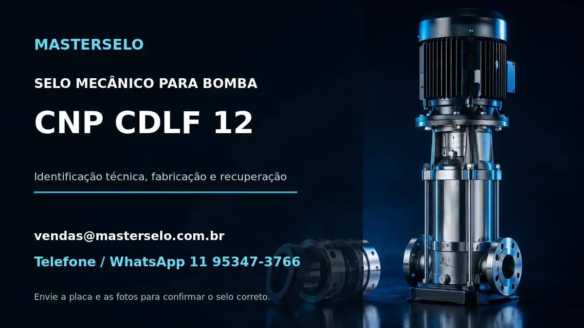 Imagem do modelo de bomba CNP CDLF 12 usada na identificação do selo mecânico