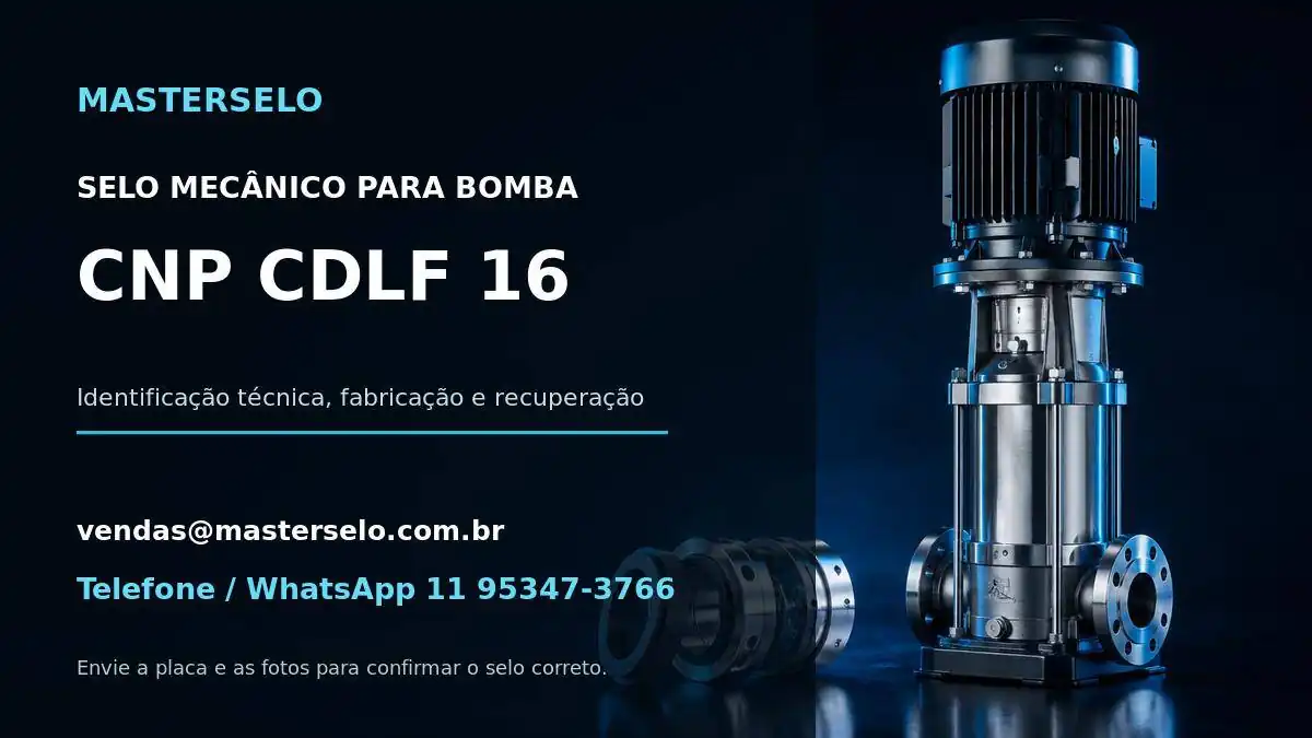 Imagem do modelo de bomba CNP CDLF 16 usada na identificação do selo mecânico