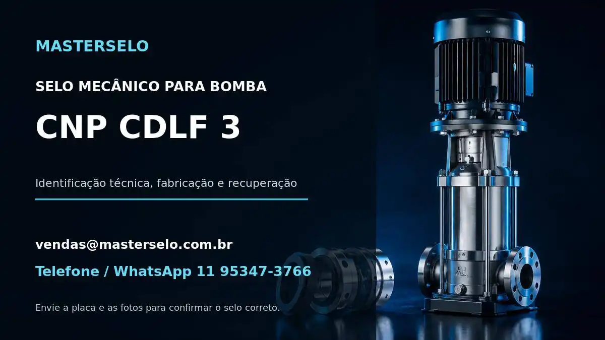 Imagem do modelo de bomba CNP CDLF 3 usada na identificação do selo mecânico