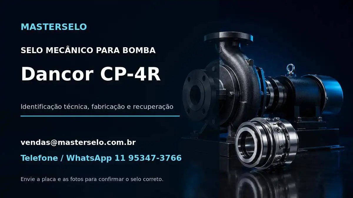 Imagem do modelo de bomba Dancor CP-4R usada na identificação do selo mecânico