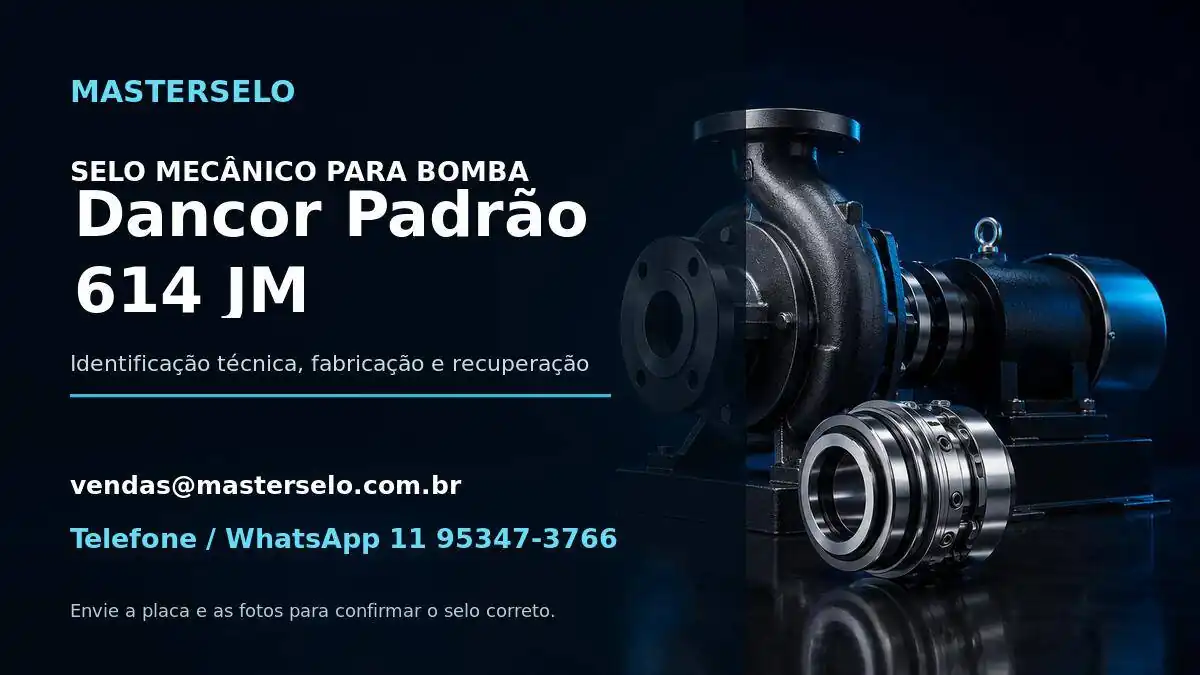 Imagem do modelo de bomba Dancor Padrão 614 JM usada na identificação do selo mecânico