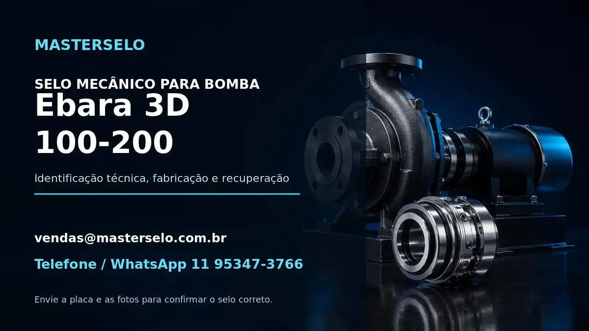 Imagem do modelo de bomba Ebara 3D 100-200 usada na identificação do selo mecânico