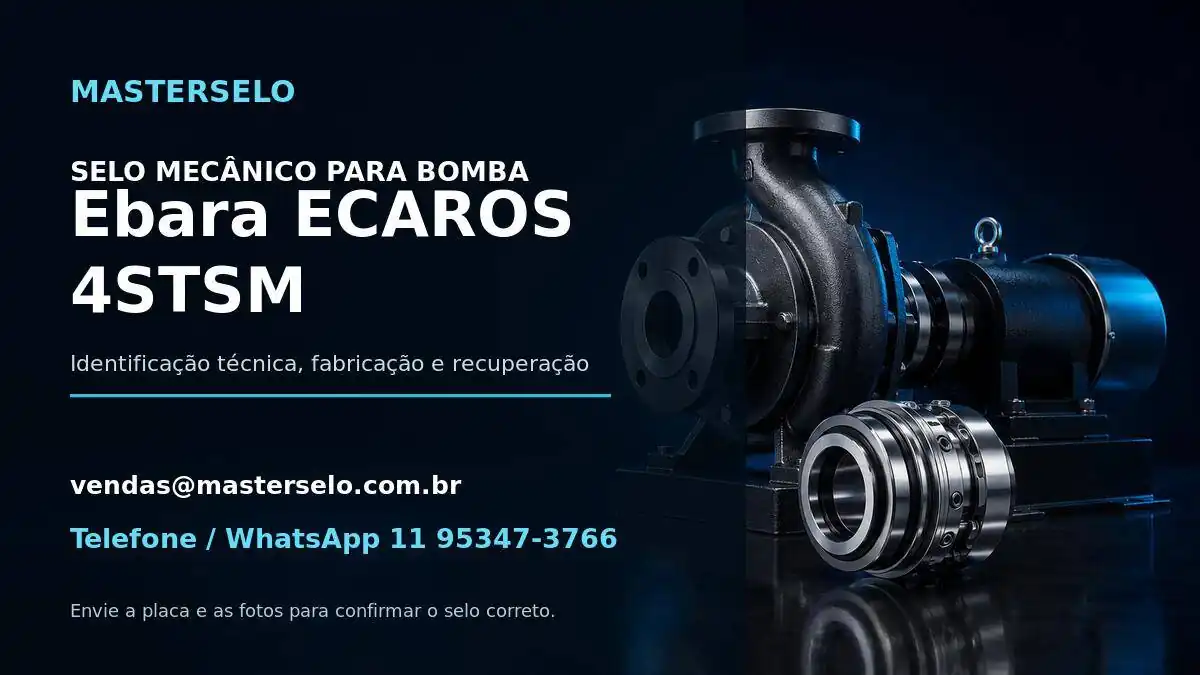 Imagem do modelo de bomba Ebara ÉCAROS 4STSM usada na identificação do selo mecânico