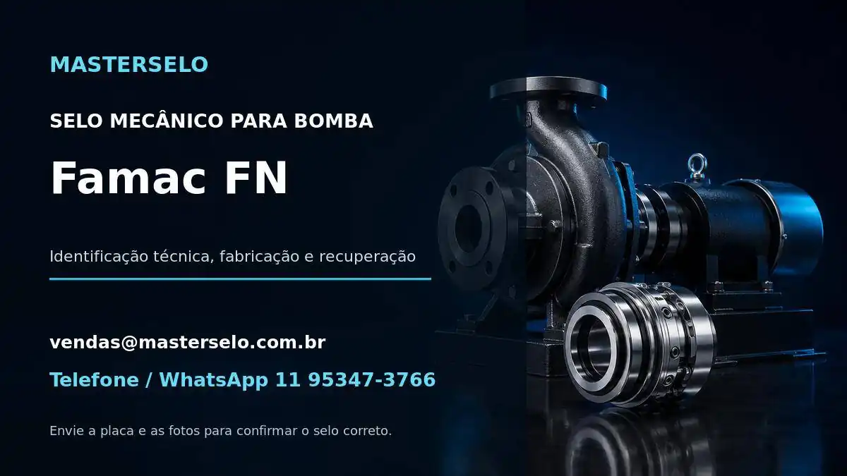 Imagem do modelo de bomba Famac FN usada na identificação do selo mecânico