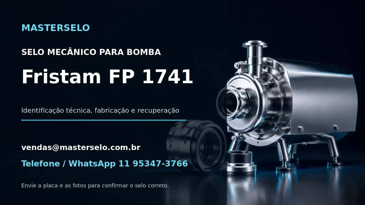 Imagem do modelo de bomba Fristam FP 1741 usada na identificação do selo mecânico
