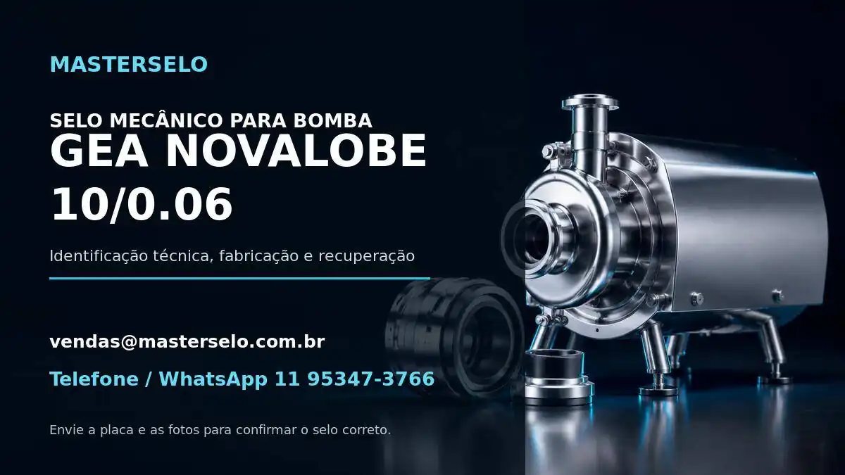 Imagem do modelo de bomba GEA NOVALOBE 10/0.06 usada na identificação do selo mecânico