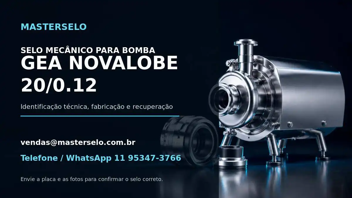 Imagem do modelo de bomba GEA NOVALOBE 20/0.12 usada na identificação do selo mecânico