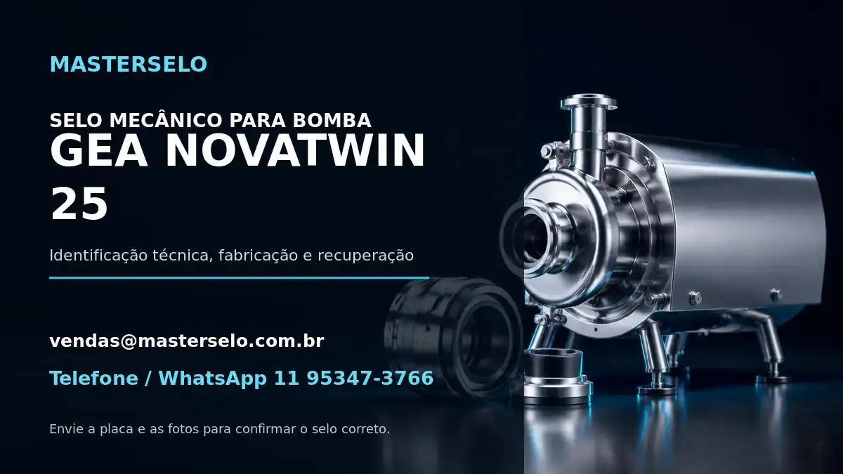 Imagem do modelo de bomba GEA NOVATWIN 25 usada na identificação do selo mecânico