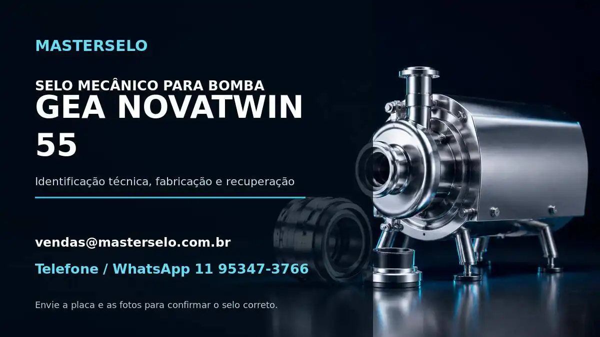 Imagem do modelo de bomba GEA NOVATWIN 55 usada na identificação do selo mecânico