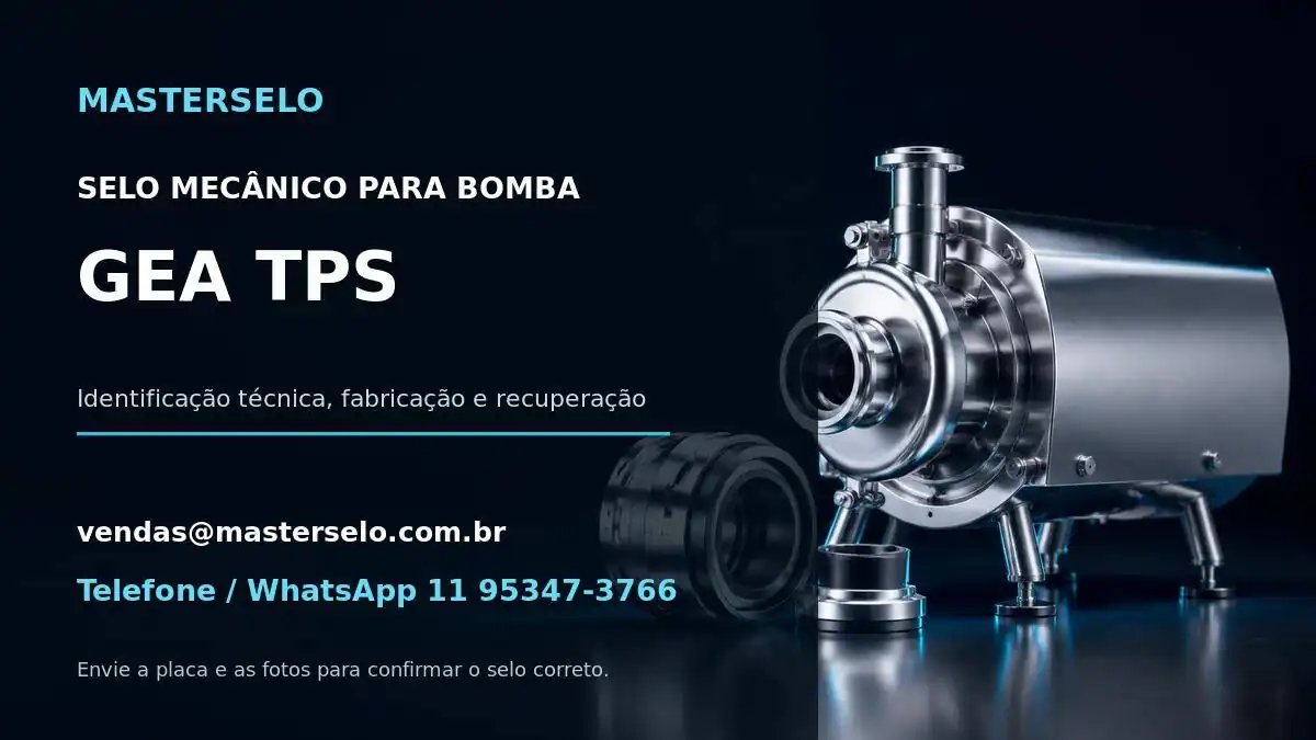 Imagem do modelo de bomba GEA TPS usada na identificação do selo mecânico