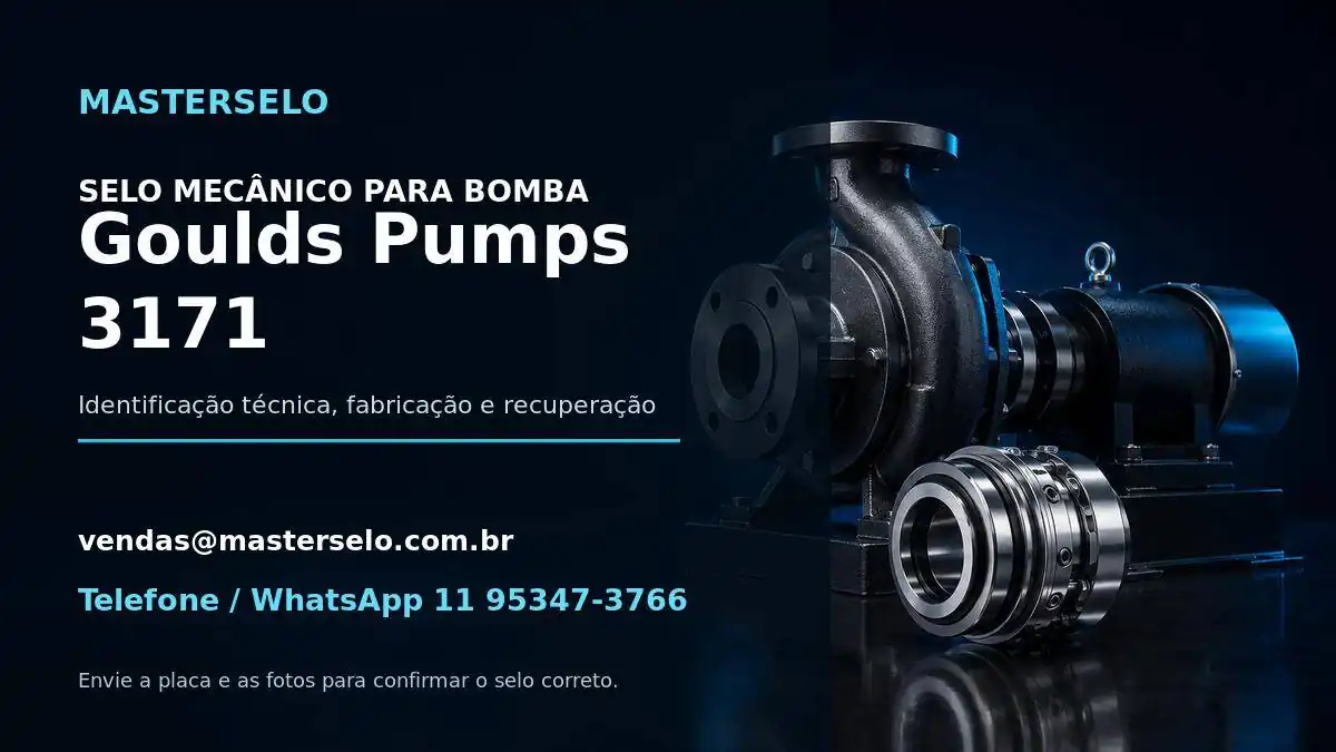Imagem do modelo de bomba Goulds Pumps 3171 usada na identificação do selo mecânico