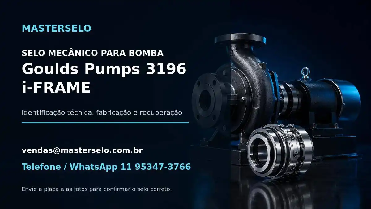 Imagem do modelo de bomba Goulds Pumps 3196 i-FRAME usada na identificação do selo mecânico