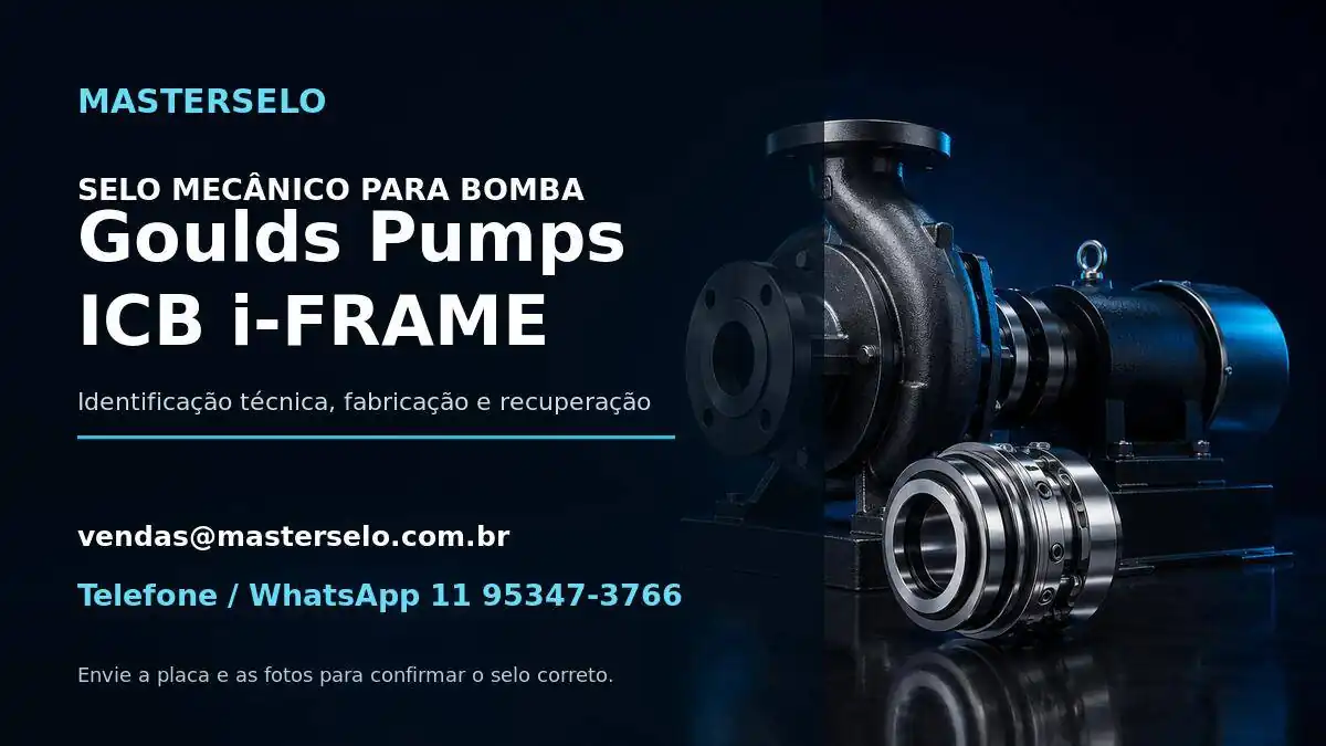 Imagem do modelo de bomba Goulds Pumps ICB i-FRAME usada na identificação do selo mecânico