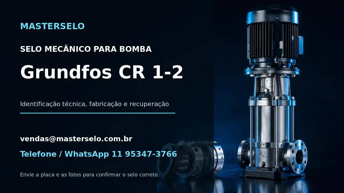 Imagem do modelo de bomba Grundfos CR 1-2 usada na identificação do selo mecânico