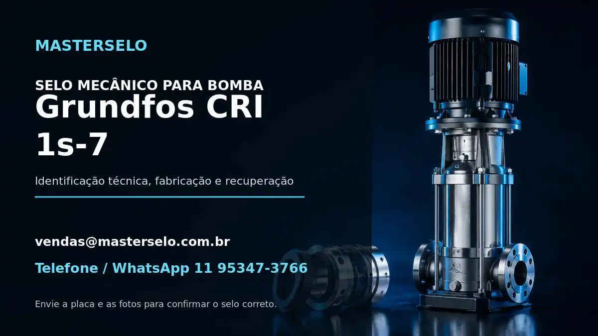 Imagem do modelo de bomba Grundfos CRI 1s-7 usada na identificação do selo mecânico
