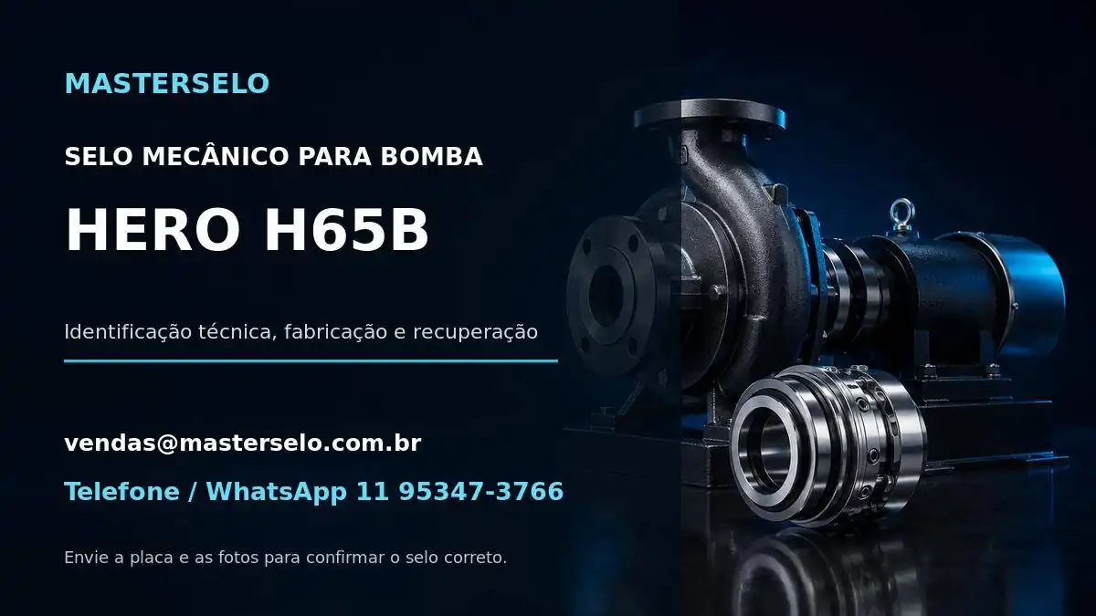 Imagem do modelo de bomba HERO H65B usada na identificação do selo mecânico