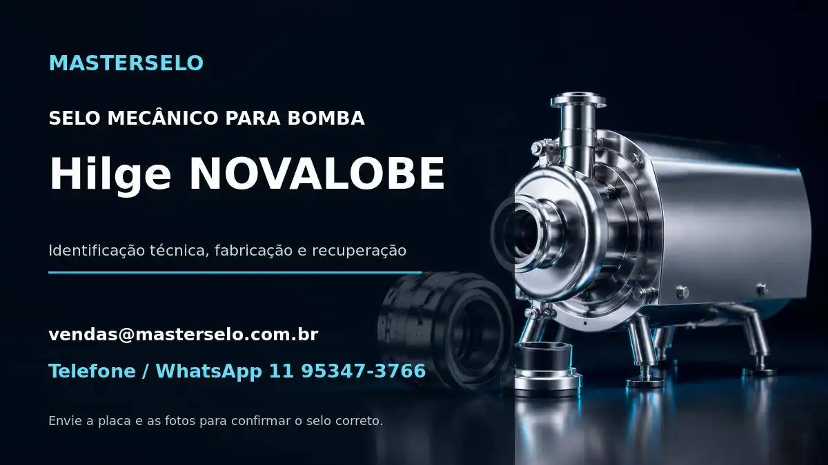 Imagem do modelo de bomba Hilge NOVALOBE usada na identificação do selo mecânico