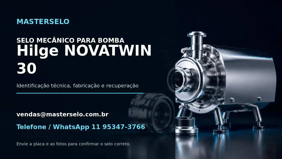 Imagem do modelo de bomba Hilge NOVATWIN 30 usada na identificação do selo mecânico
