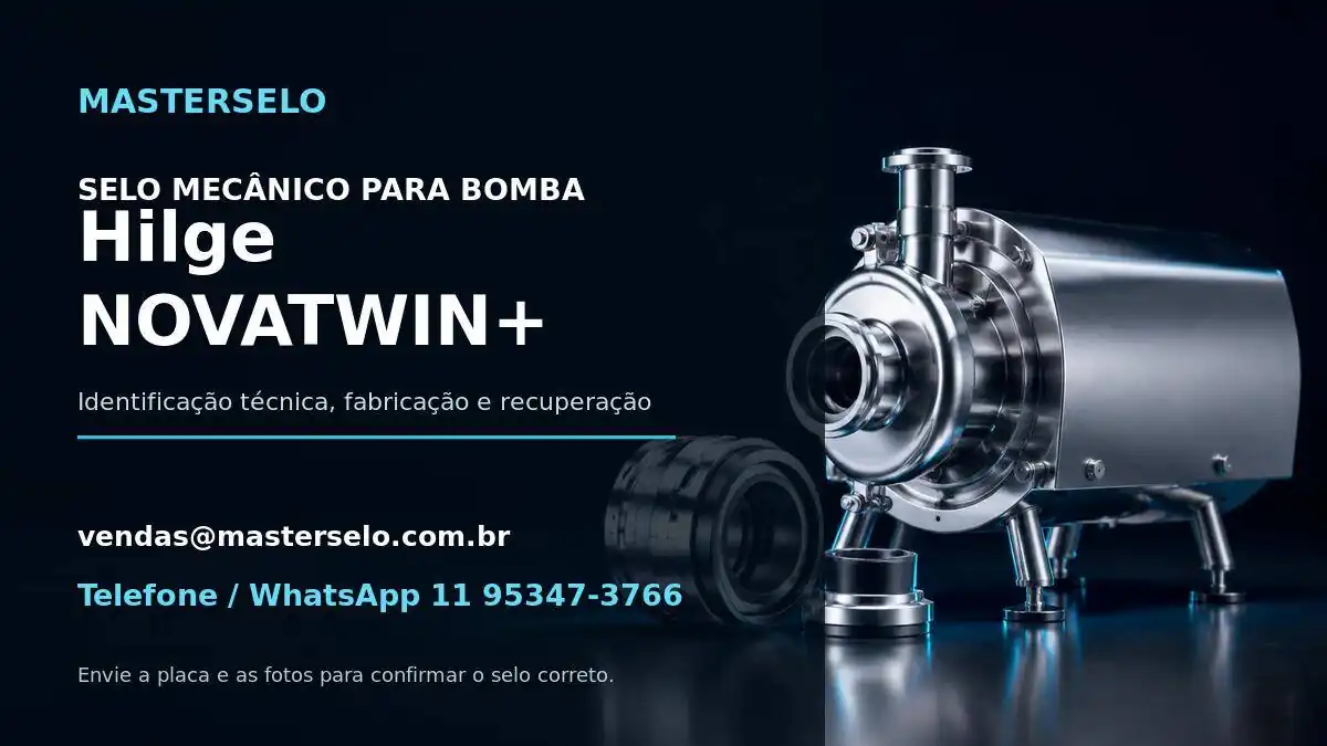 Imagem do modelo de bomba Hilge NOVATWIN+ usada na identificação do selo mecânico