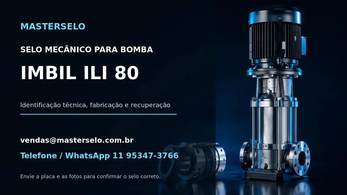 Imagem do modelo de bomba IMBIL ILI 80 usada na identificação do selo mecânico