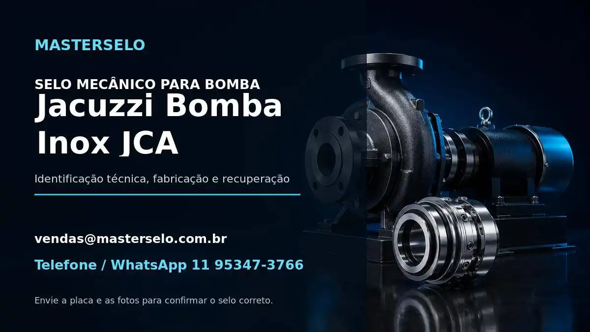 Imagem do modelo de bomba Jacuzzi Bomba Inox JCA usada na identificação do selo mecânico