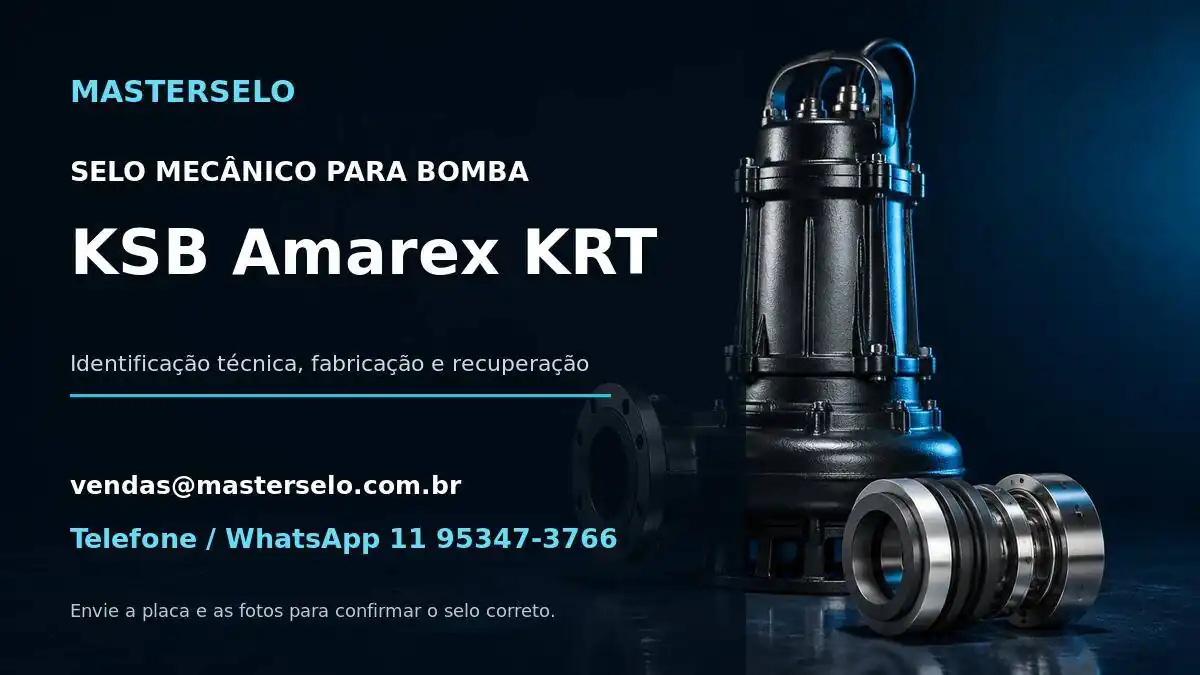 Imagem do modelo de bomba KSB Amarex KRT usada na identificação do selo mecânico