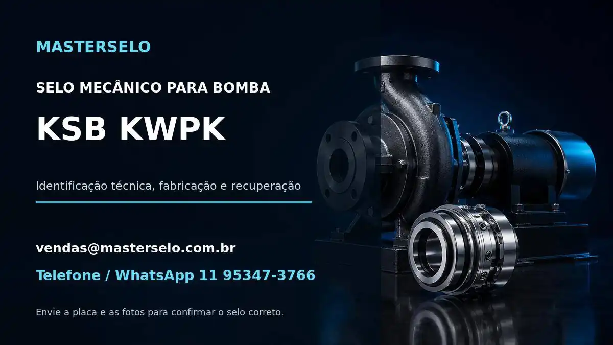 Imagem do modelo de bomba KSB KWPK usada na identificação do selo mecânico